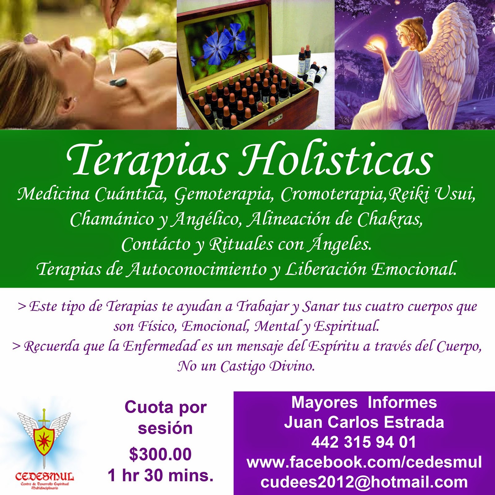 Terapias Holísticas ~ Centro de Desarrollo Espiritual Multidisciplinario